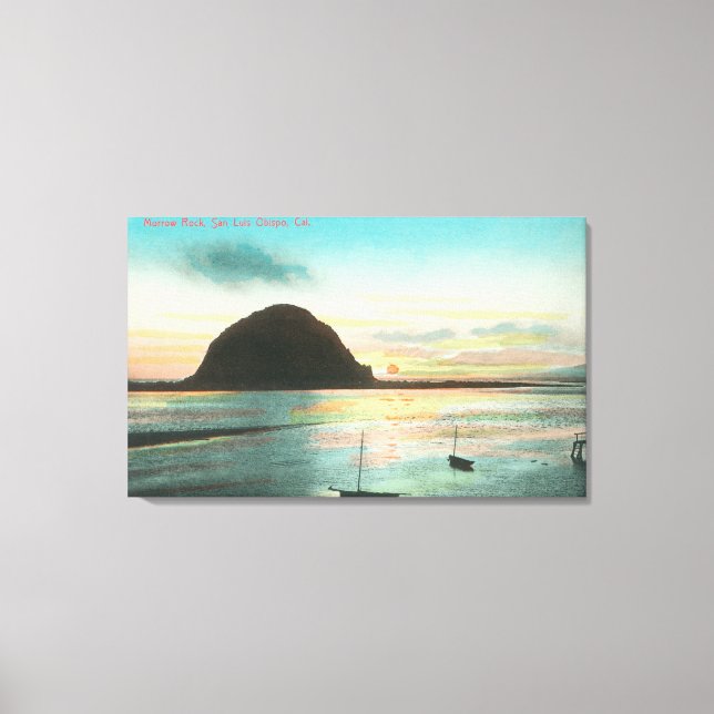 Flygvy över Morrow Sten och Bay Canvastryck (Framsida)