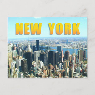 Flygvy över New York City Vykort