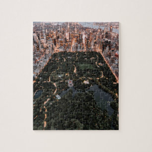 Flygvy över NYC och Central Park Pussel