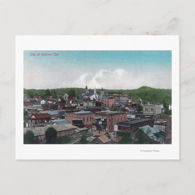 Flygvy över ort nr 2 Jackson, CA Vykort (Framsida)