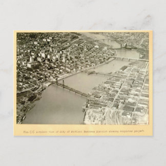 Flygvy över Portland, OR - 1922 Vykort
