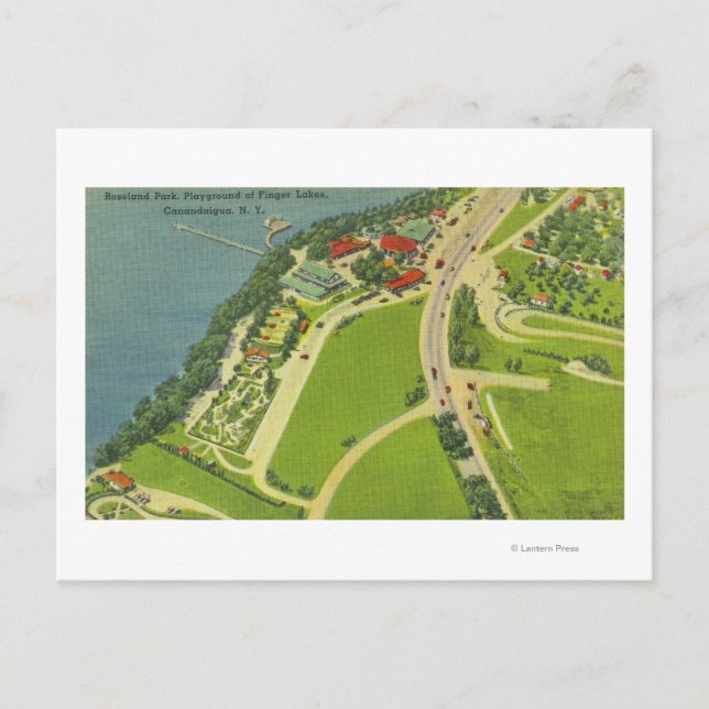Flygvy över Roseland Park Vykort (Framsida)