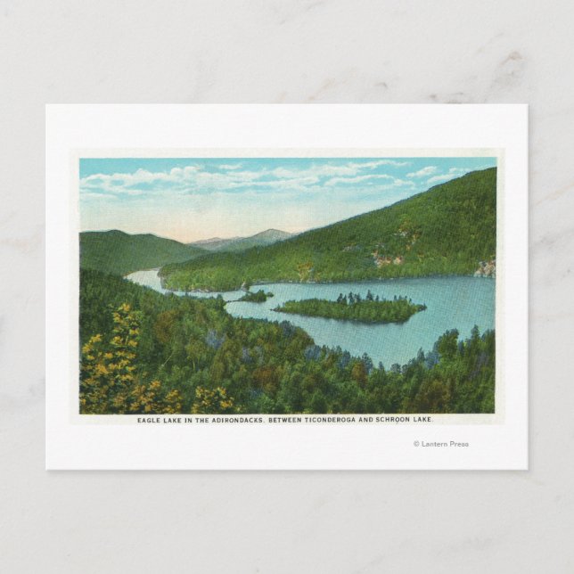 Flygvy över Sjö Vykort (Framsida)