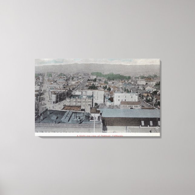 Flygvy över staden # 2Oakland, CA Canvastryck (Framsida)