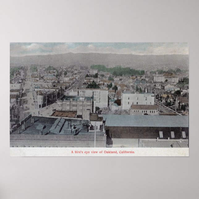 Flygvy över staden # 2Oakland, CA Poster (Framsidan)