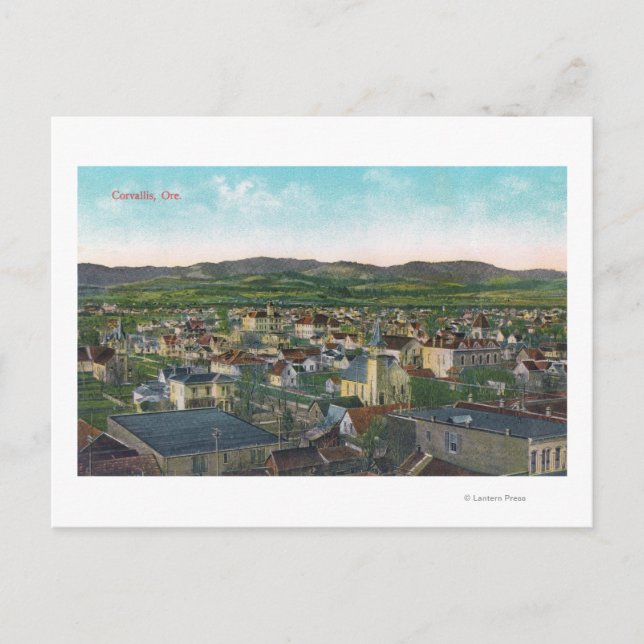 Flygvy över staden Corvallis, ELLER Vykort (Framsida)