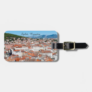 Flygvy över staden Split - Dalmatien, Kroatien Bagagebricka