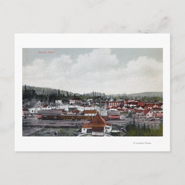 Flygvy över staden vykort (Framsida)