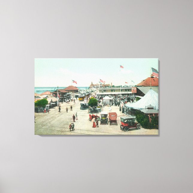 Flygvy över Tält City och Amusement Plaza Canvastryck (Framsida)