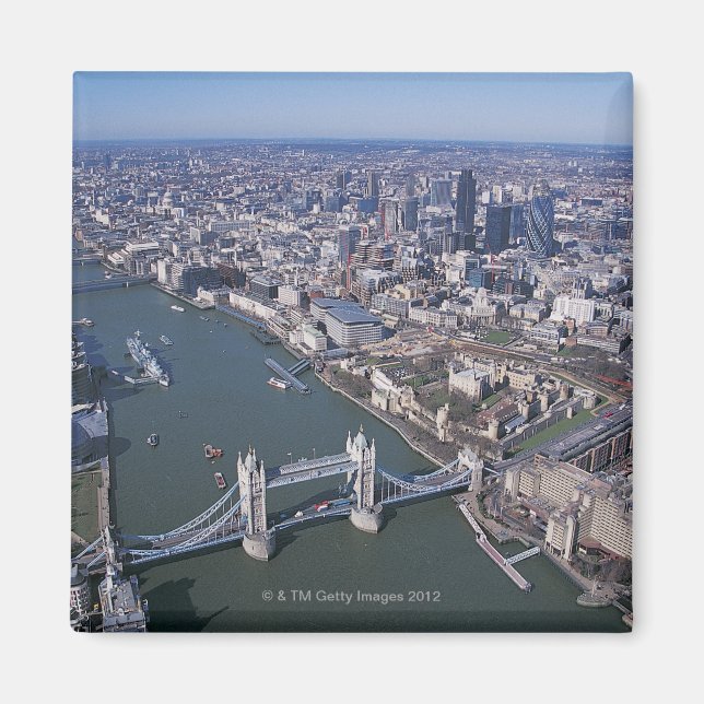 Flygvy över Thames-floden Magnet (Framsidan)