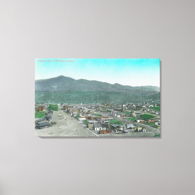 Flygvy över TownHuntington, ELLER Canvastryck (Framsida)