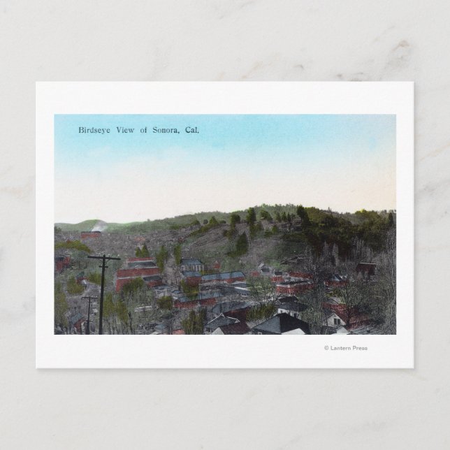 Flygvy över TownSonora, CA Vykort (Framsida)