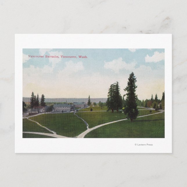 Flygvy över Vancouver Barracks Vykort (Framsida)
