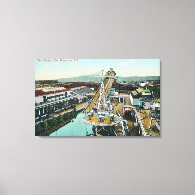 Flygvy över växlar canvastryck (Framsida)