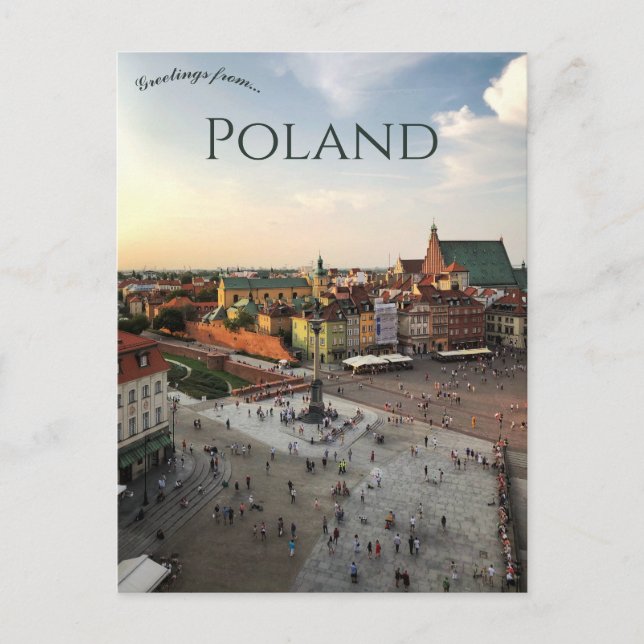 Flygvy över Warszawa Polen Vykort (Framsida)