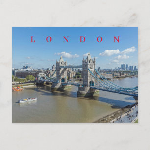 Flygvykort för flygvy i London Torn Bridge Vykort