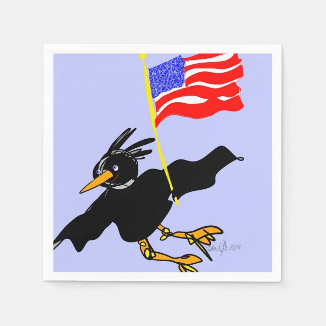 FLYIN VÅR FLAGGA cocktail Pappersservett (Framsidan)