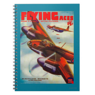 Flying Aces Magazine Omslag 5 Anteckningsbok Med Spiral