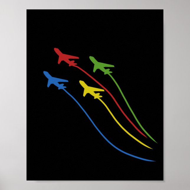 Flying Airplanes Funny Aviation Aircraft Pilot Poster (Framsidan)