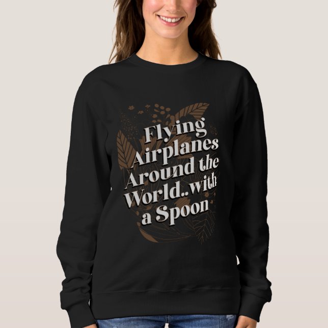 Flying Airplanes with Spoon Mom Lifestyle Mother H T Shirt (Framsida)