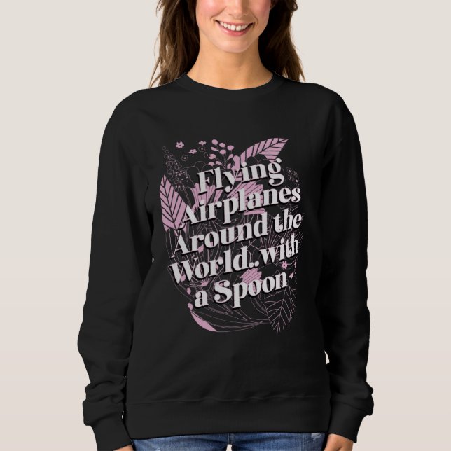 Flying Airplanes with Spoon Mom Lifestyle Mother H T Shirt (Framsida)