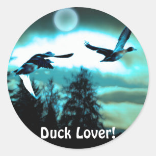 FLYING ANKOR & MÅNE Stickers Runt Klistermärke