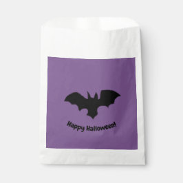 Flying Bat on purple favor bag