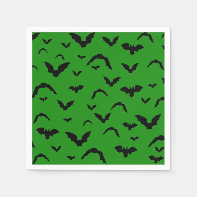 Flying bats on green pappersservett (Framsidan)