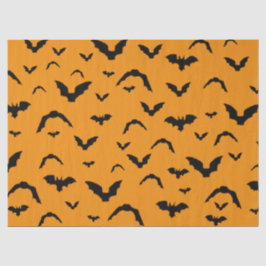 Flying Bats on Orange Tissue Paper