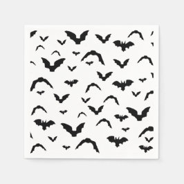 Flying bats on white pappersservett