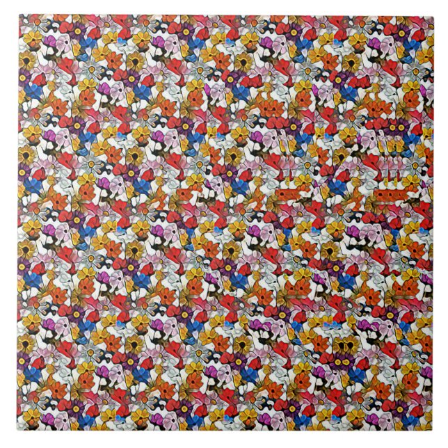 FLYING BIRD STEREOGRAM 4,25x4,25, 6x6 tum  Kakelplatta (Framsidan)