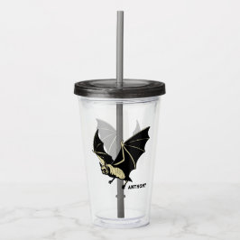 Flying Black Bat Personalized Take Away Mugg
