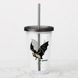 Flying Black Bat Personalized Take Away Mugg
