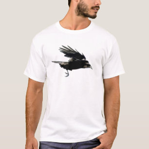 FLYING BLACK KRÅKA Wildlife Art T-Shirt