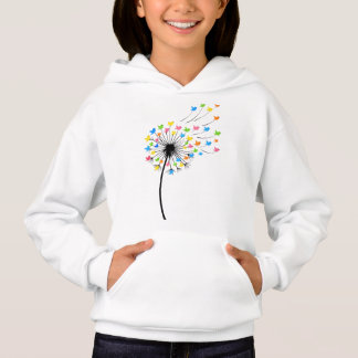 Flying colorful birds dandelion flow t shirt