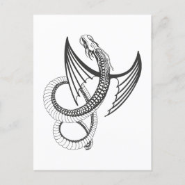Flying Dragon in dark gray and white Vykort