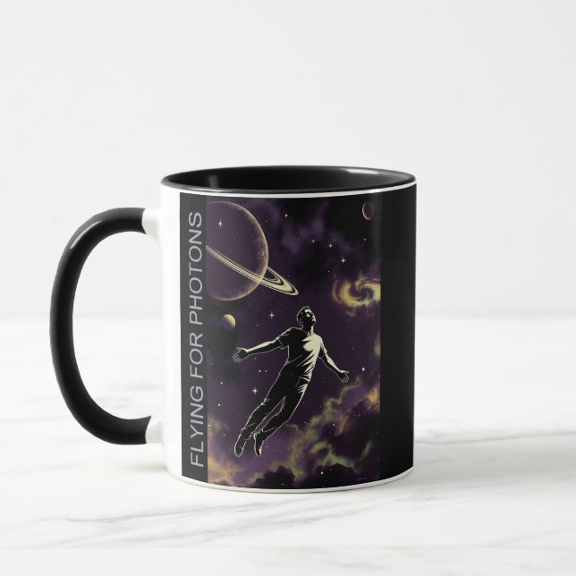 Flying For Photons w title right hand combo mug  Mugg (Vänster)