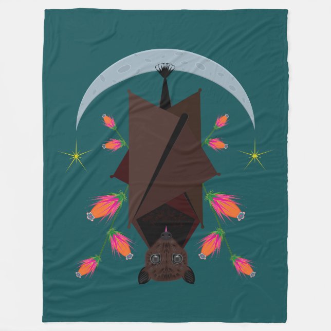 Flying Fox Teal Fleecefilt (3 Storlekar) (Framsidan)