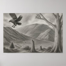 Flying Free – Monokrom Wilderness Sketch Art