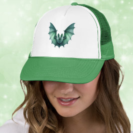 Flying Green Bat Furry Body Wings Spread Keps