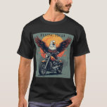 Flying High Biker Shirt T<br><div class="desc">The Flying High Biker Shirt shows a american eagle in the background as a symbol of freedom when riding your motorcycle.</div>