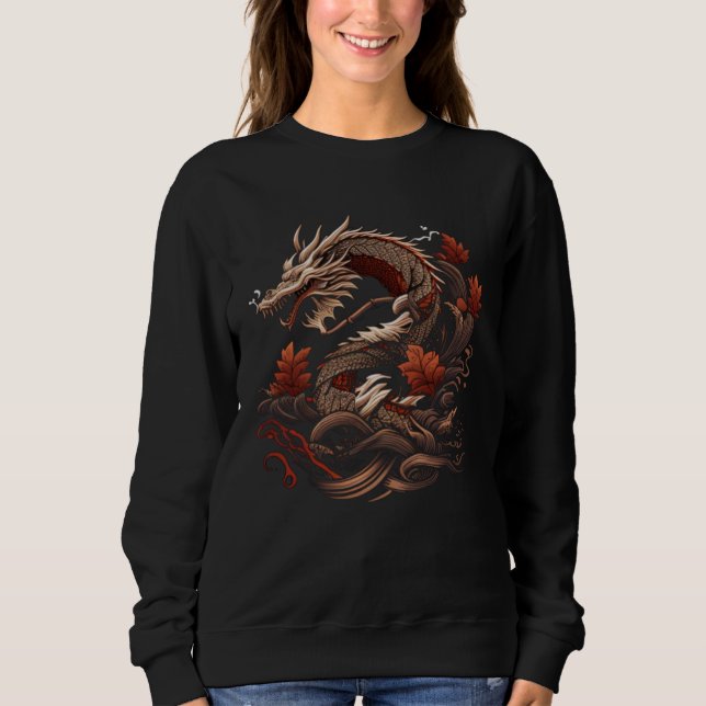 Flying Japanese Dragons T Shirt (Framsida)