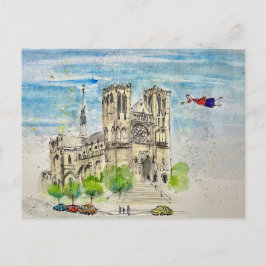 Flying Joanna Post Card Vykort