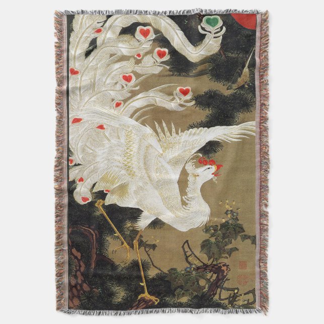 FLYING KÄRLEK PHOENIX,Feathers,Hearts Alla hjärtan Filt (Framsidan Vertikal)