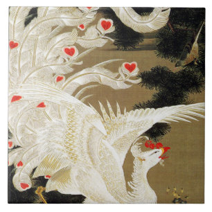 FLYING KÄRLEK PHOENIX,Feathers,Hearts Alla hjärtan Kakelplatta