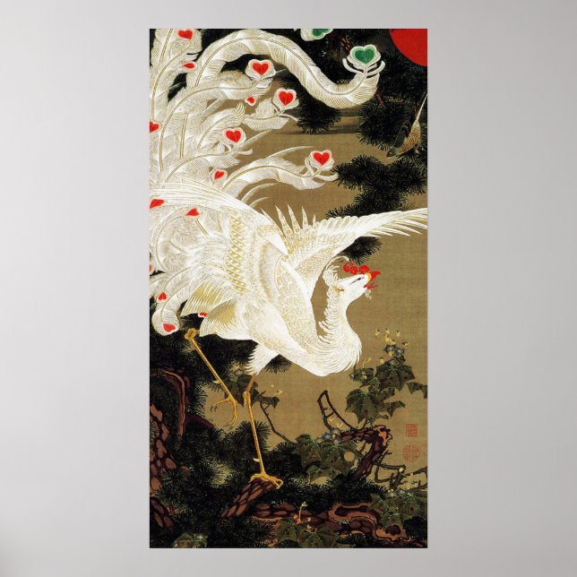 FLYING KÄRLEK PHOENIX,Feathers,Hearts Alla hjärtan Poster (Framsidan)