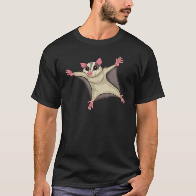 Flying Kite Squirrel   Squirrels Animal   Graphic T Shirt (Framsida)