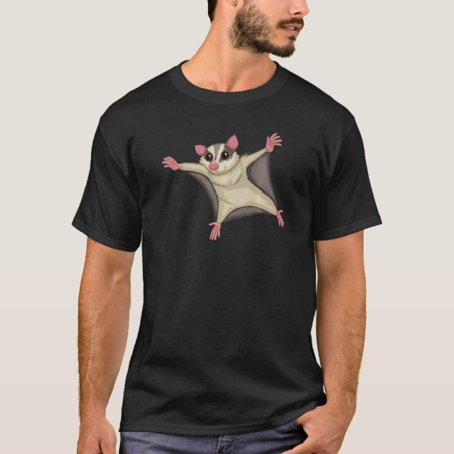 Flying Kite Squirrel  Squirrels Animal  Graphic T Shirt (Framsida)
