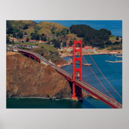 Flying Over San Francisco Golden Gate Bridge Poster