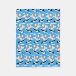 Flying Penguin Teddy Bear Fleecefilt